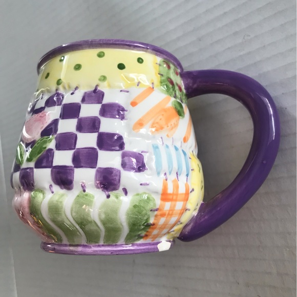 Vintage Cottontale Collection Quilt Teapot, 4 Quilt Plates And 2 Quilt C… - Picture 16 of 16